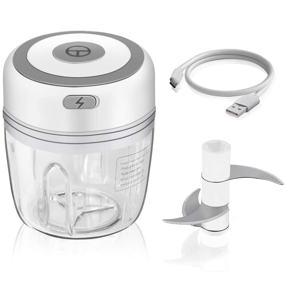 [CARBONE]TS091|MINI PROCESADOR DE ALIMENTOS ELÉCTRICO RECARGABLE CON USB DE 250ML