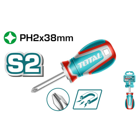 [SKUIMG]TSDPH2038|DESTORNILLADOR PHILLIPS PH2X38MM PUNTA MAGNETICA. MANGO SUAVE. MATERIAL DE LA HOJA S2
