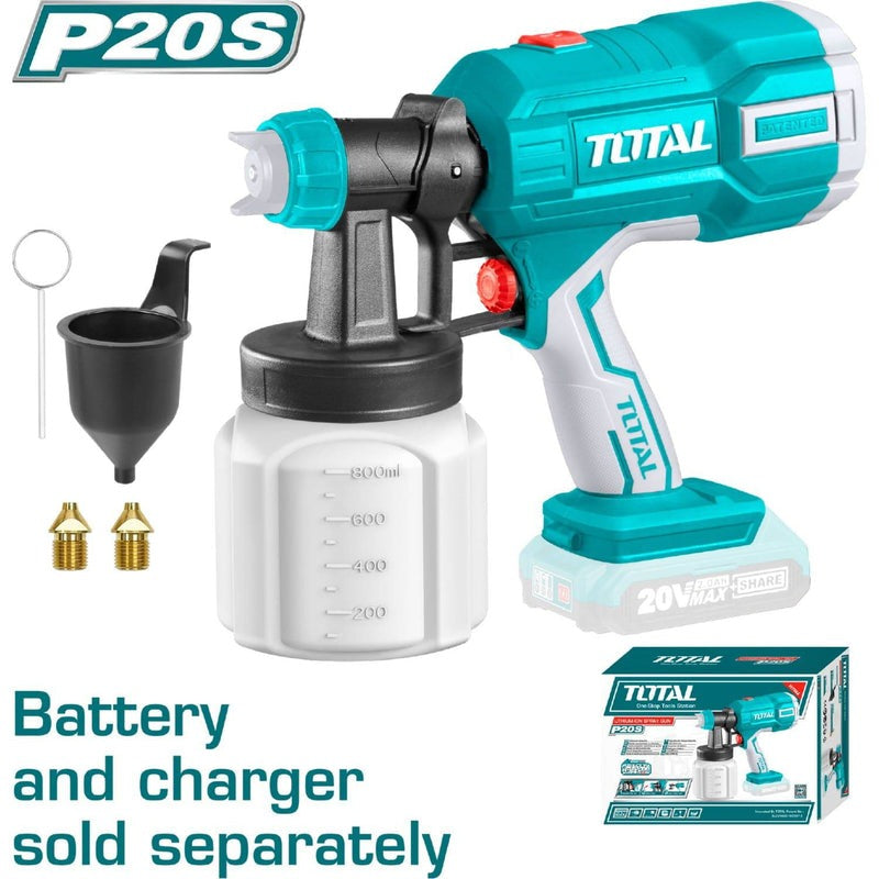 [SKUIMG]TSGLI2003|TSGLI2003.jpg|PISTOLA PARA PINTAR 20V INALÁMBRICA DE LITIO. BATERÍA Y CARGADOR SE VENDE POR SEPARADO.