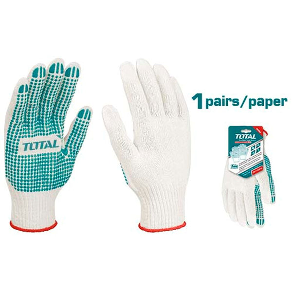 [SKUIMG]TSP11102P-XL|(1 PAR) GUANTES DE PUNTOS DE PVC. CALIBRE 10. MEDIDA 10 (XL).