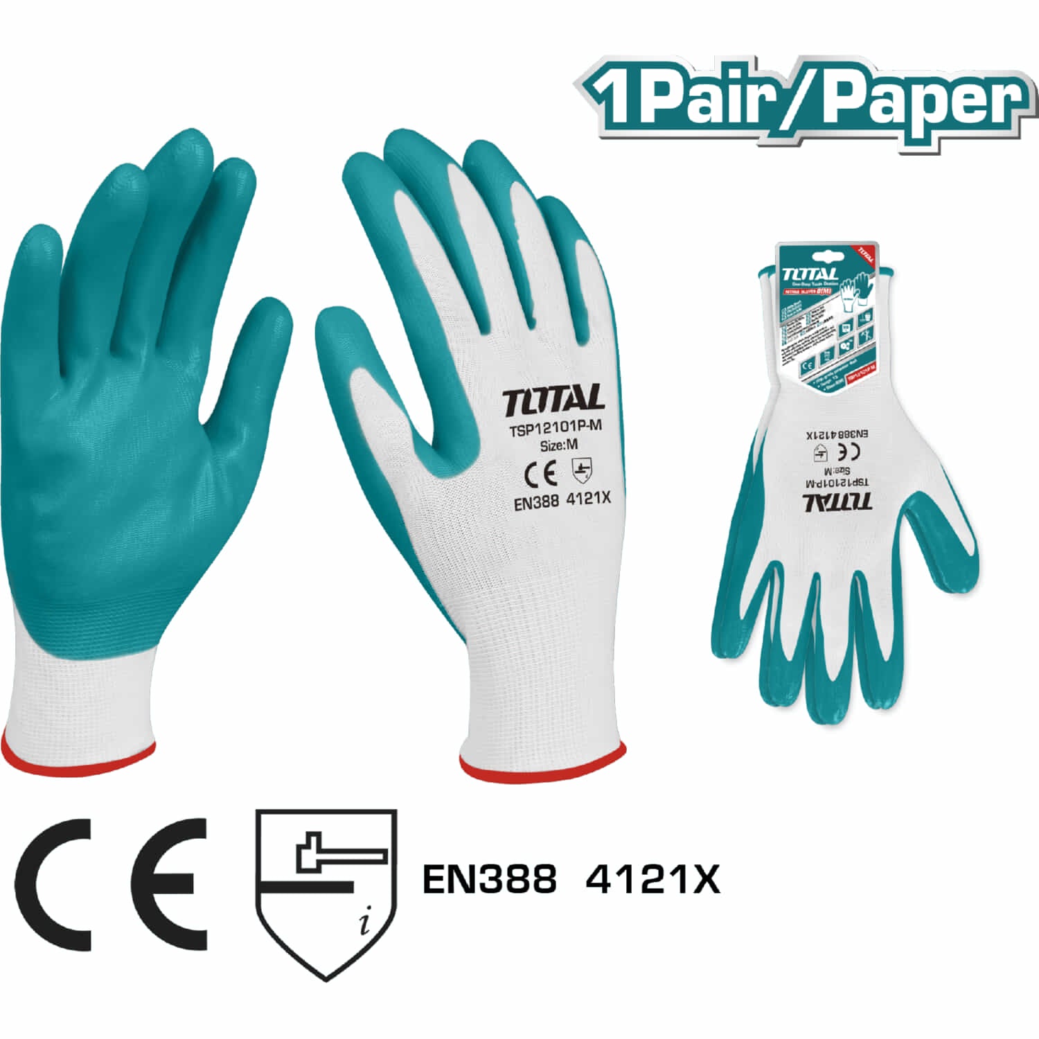 [CARBONE]TSP12101P-XL|(1 PAR) GUANTES DE NITRILO EN LA PALMA. XL