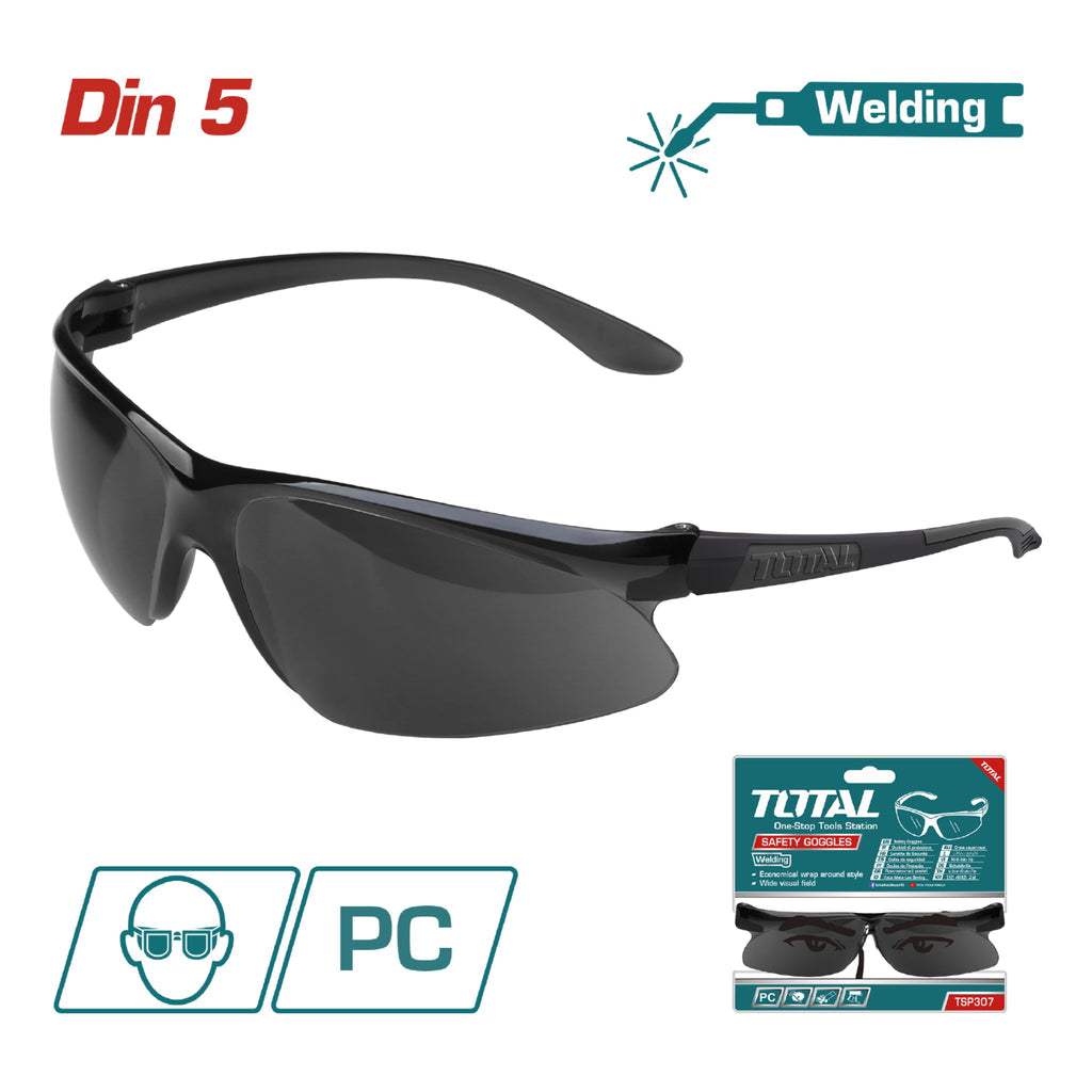 [SKUIMG]TSP307|LENTES DE SEGURIDAD ( PARA SOLDAR ). MATERIAL: PC. TONO: 10. LIGERO, COMODO.