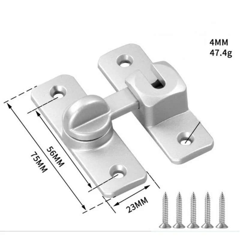 [SKUIMG]TU454|TU454-FRONTEND-IT3Hp6RMYIuvTckN.png|PASADOR PICAPORTE DE SEGURIDAD DE ALEACIÓN DE ALUMINIO PARA PUERTAS. PESTILLO PARA ARMARIOS. COLOR P