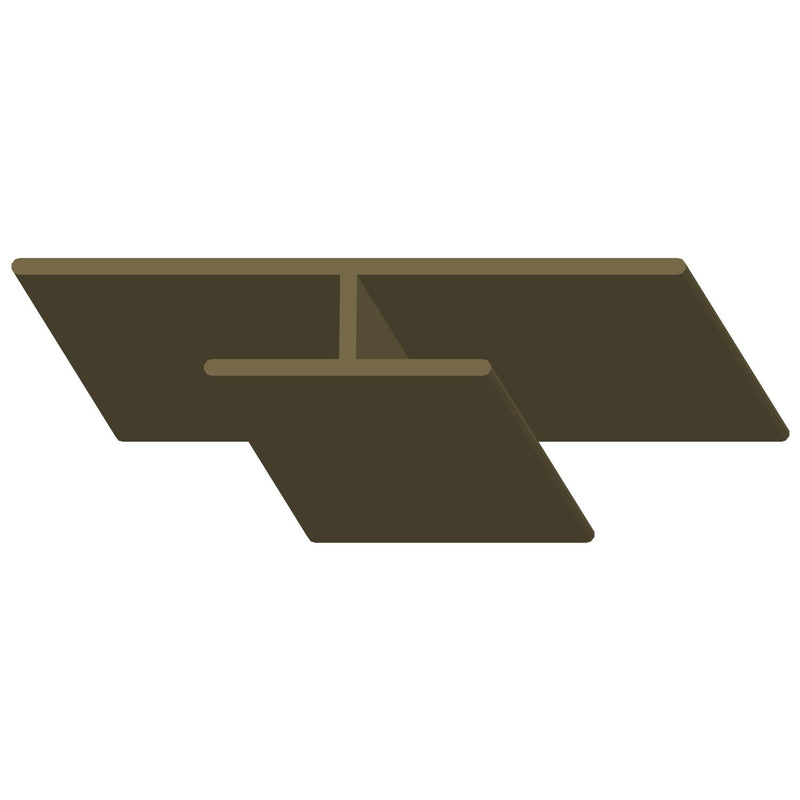 [SKUIMG]U173-BRONZE|U173-BRONZE.jpg|PERFIL T REMATE CENTRAL ENTRE LAMINAS DE ALTERNATIVE WALL (PARED / CIELO RASO)