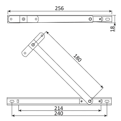[SKUIMG]UA049|UA049-FRONTEND-RznDk5zjh9YmcrLq.png|COMPAS LIMITADOR DE ACERO INOXIDABLE AISI 304 PARA VENTANA ABATIBLE Y PROYECTABLE. CANAL EUROPEO.