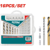 [SKUIMG]UTACSD3165|UTACSD3165.jpg|JUEGO DE BROCAS (METALES Y CONCRETO ) Y PUNTAS DE DESTORNILLADOR. 16 PZAS.