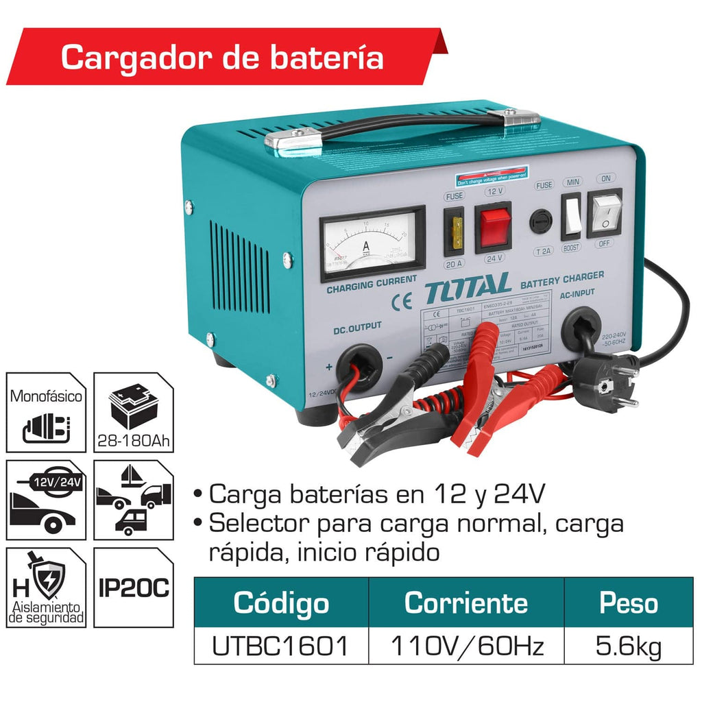 [SKUIMG]UTBC1601|CARGADOR DE BATERIAS 12/24 V.