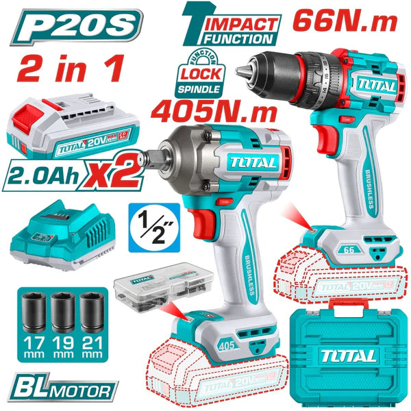 [SKUIMG]UTCKLI20286|UTCKLI20286-FRONTEND-kELUmzwcs6QDPuEj.png|COMBO TOTAL 20V TALADRO IMPACTO Y LLAVE DE IMPACTO 20V INALÁMBRICAS PODEROSAS Y POTENTES CON BATERÍA