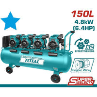 [SKUIMG]UTCS4481508|UTCS4481508.jpg|COMPRESOR DE AIRE 150L 6.4HP (SIN ACEITE). MOTORES 4×1200W. COMPRIME MAS RÁPIDO