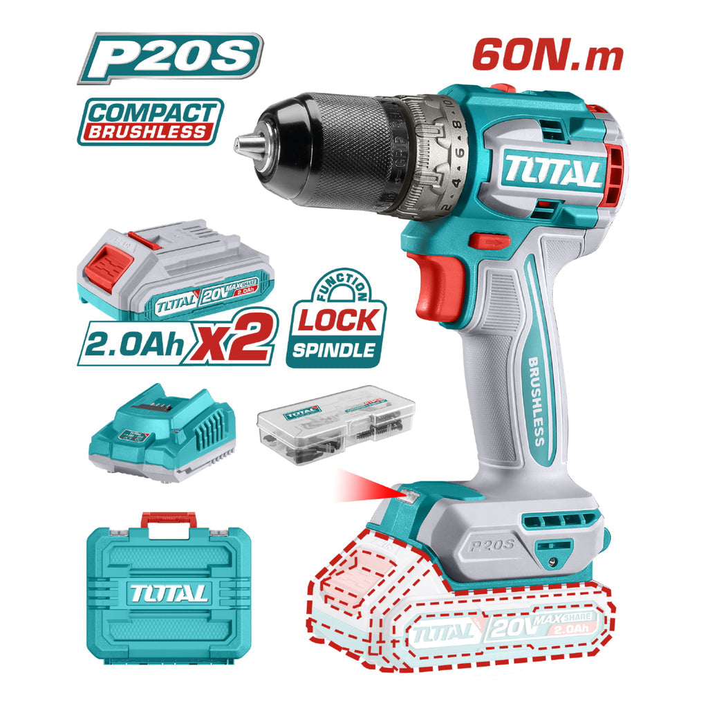 [SKUIMG]UTDLI20602|UTDLI20602.jpg|DRILL TALADRO INALÁMBRICO 20V 1/2" 60NM