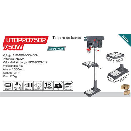 [SKUIMG]UTDP207502|UTDP207502.jpg|TALADRO DE BANCO MANDRIL 3/4