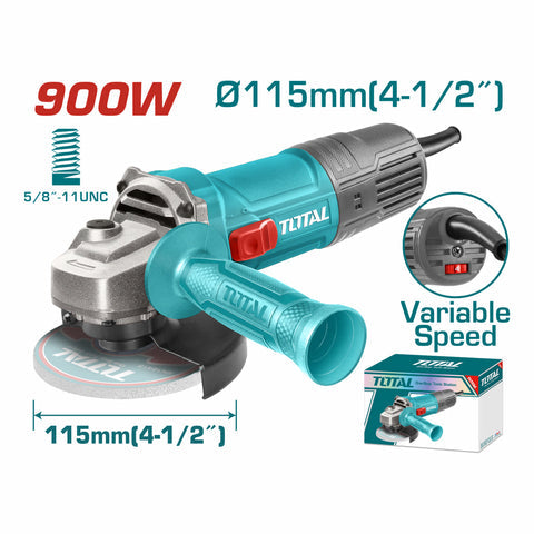 [SKUIMG]UTG1091155653|ESMERILADORA ANGULAR FLEXIBLE 900W. VELOCIDAD VARIABLE: 5000-12000RPM. DIAMETRO DEL DISCO: 4-1/2" RO