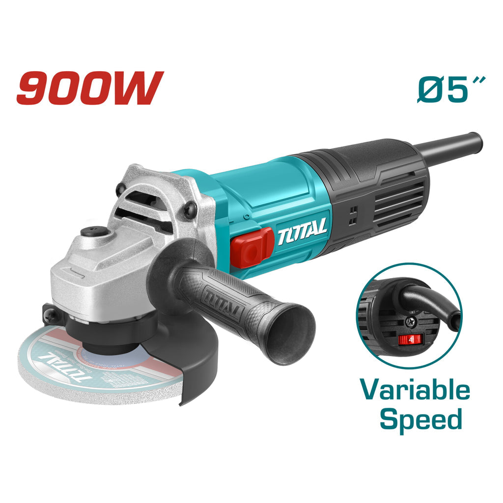 [SKUIMG]UTG109125565|ESMERIL ANGULAR DE 5" TOTAL 110V-120V~50/60HZ 900W. 5/8"-11 UNC, 5000-12000 RPM CONTROL VARIABLE.