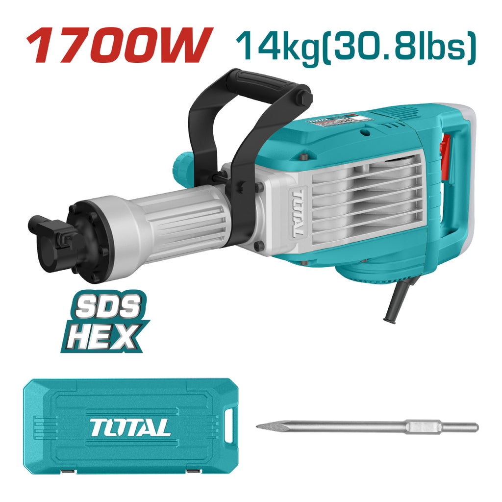 [SKUIMG]UTH217068|UTH217068.jpg|DEMOLEDOR SDS HEX 1700W 110V-120V~60HZ 1900BMP 50J INCLUYE 1 CINCEL. DEMOLEDORA PICADORA