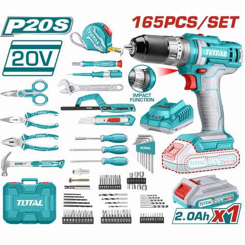 [SKUIMG]UTHKTHP11652|UTHKTHP11652.jpg|DRILL TALADRO INALÁMBRICO DE 20V CON SET DE 165