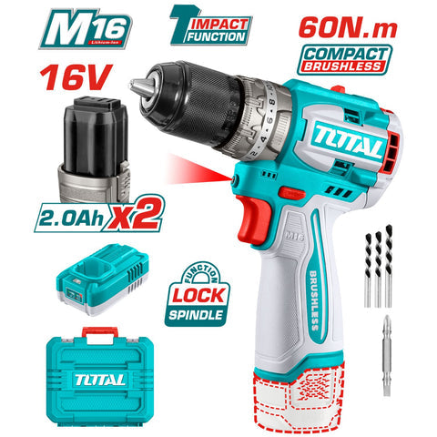 [SKUIMG]UTIDLI16682|TALADRO INALAMBRICO 20V 1/2" 60 NM IMPACTO. MOTOR SIN ESCOBILLAS. INCLUYE BATERIA Y CARGADOR. SUPER