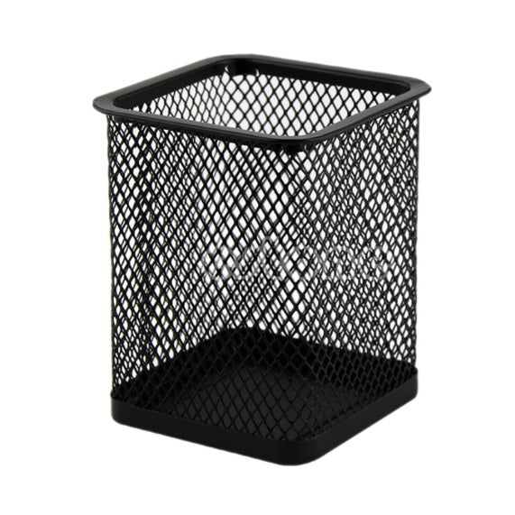[CARBONE]UTL-43|PORTA LÁPIZ O LAPICERO DE MALLA METÁLICA, CUADRADO, COLOR NEGRO