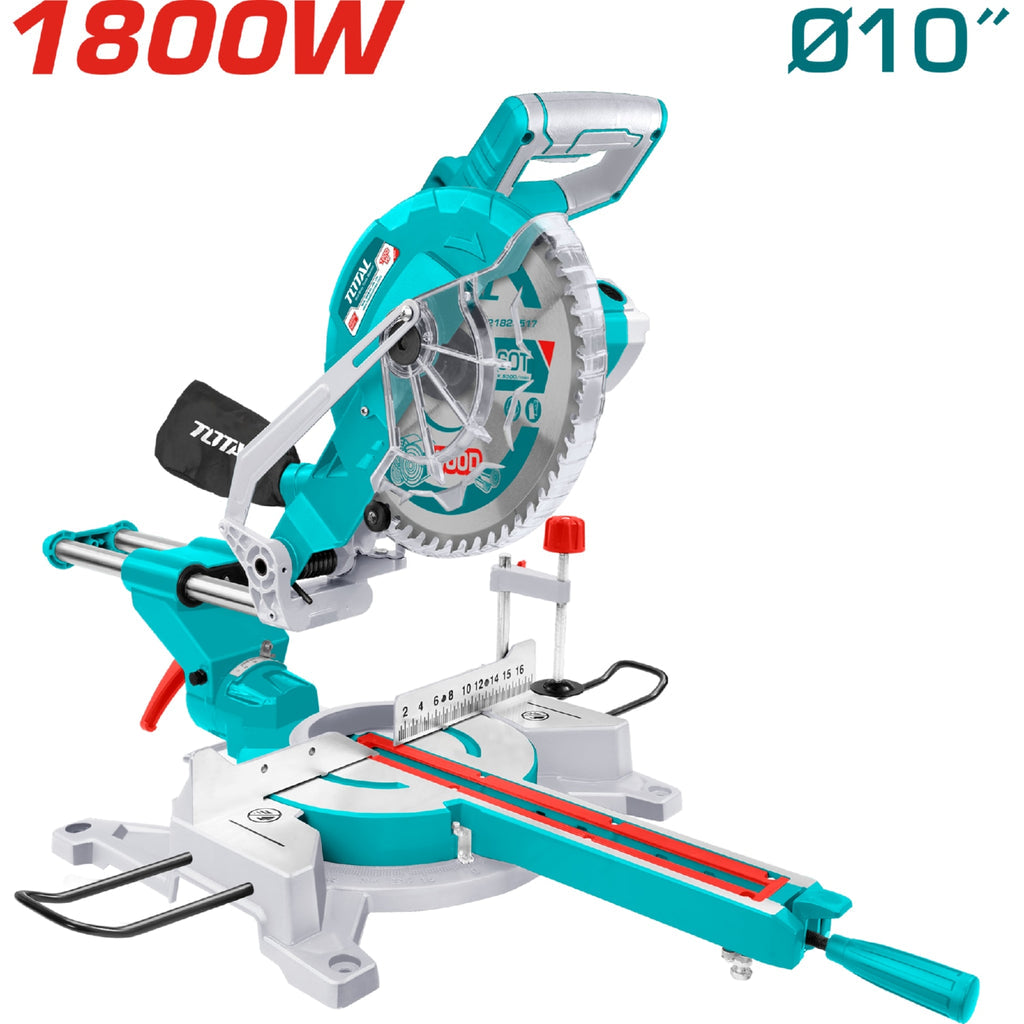 [SKUIMG]UTS421825517|UTS421825517.jpg|SIERRA INGLETEADORA 1800W 10" VEL SIN CARGA: 5300PRM 110-120V~50/60HZ. CORTA ALUMINIO Y MADERA