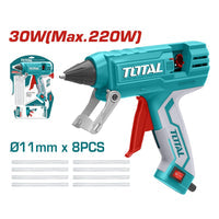 [SKUIMG]UTT301116|UTT301116.jpg|PISTOLA DE SILICON CON 8 BARRAS DE PEGAMENTO. DIAMETRO DE BARRA 11.2 MM. VOLTAJE: 110-120 V ~ 50 /