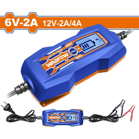 [SKUIMG]UWBY1501|UWBY1501.jpg|CARGADOR DE BATERÍAS PORTÁTIL. 6V-2A. FRECUENCIA: 50/60HZ. CORRIENTE NOMINAL: 6V-2A. 12V-2/A.