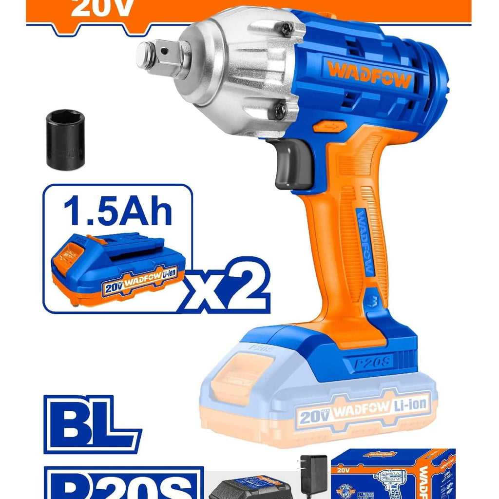 [SKUIMG]UWCD1512|LLAVE IMPACTO DADO CUADRADO 1/2" 20V. BRUSHLESS SIN ESCOBILLAS. 300NM. 2 BATERÍAS Y 1 CARGADOR.