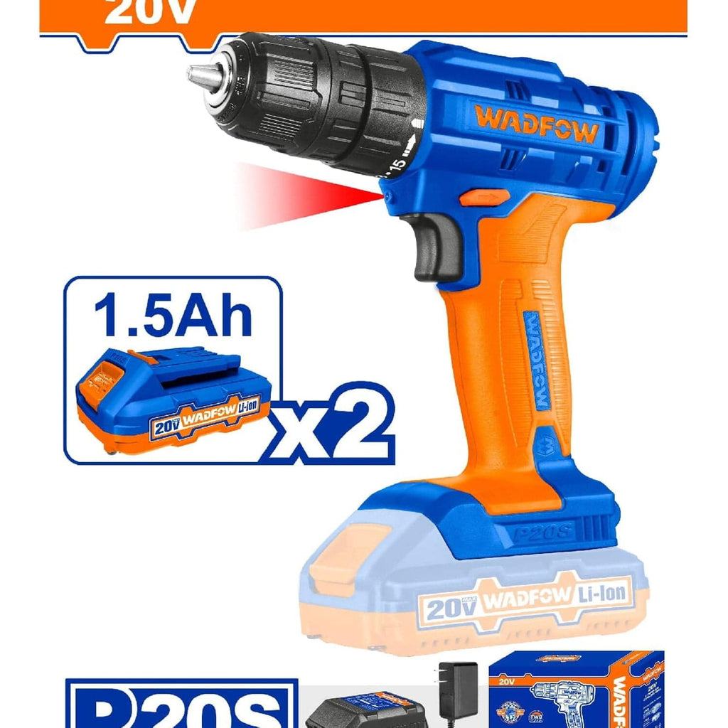 [SKUIMG]UWCDP512|UWCDP512.jpg|TALADRO DRILL INALÁMBRICO 20V. 35NM. 1/32-3/8