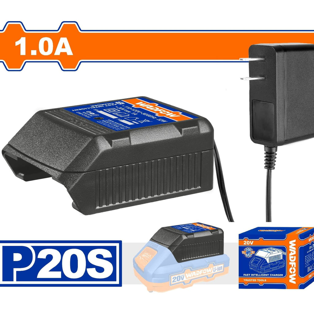 [SKUIMG]UWFCP510|UWFCP510.jpg|CARGADOR 20V. RÁPIDO PARA BATERÍAS LITIO 1.0AH. CARGA TOTAL EN 1HR WADFOW