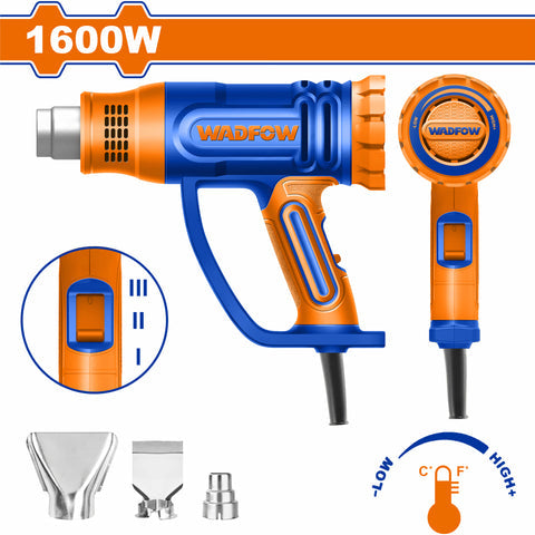 [SKUIMG]UWHG1520|PISTOLA DE CALOR 1600W 110-120V TEMP 450oC 550oC INCLUYE BOQUILLA. BLOWER AIRE CALIENTE