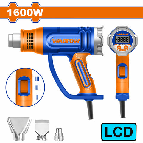 [SKUIMG]UWHG1530|UWHG1530.jpg|PISTOLA DE CALOR 1600W 110-120V TEMP 600oC PANTALLA LCD INCLUYE BOQUILLA. BLOWER AIRE CALIENTE