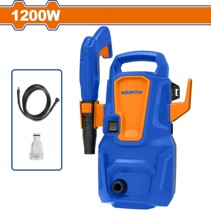 HIDROLAVADORA DE ALTA PRESIÓN. 5L. 110-120V~60HZ. POTENCIA 1200W. PRESIÓN MAX. 90BAR (1305PSI)