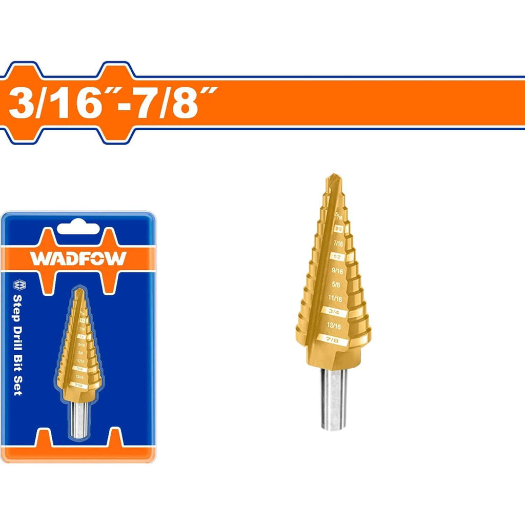 [SKUIMG]UWJD2404|BROCA ESCALONADA 3/16"-7/8". DIÁMETRO DE VÁSTAGO: 3/8". PASOS: 1/16".