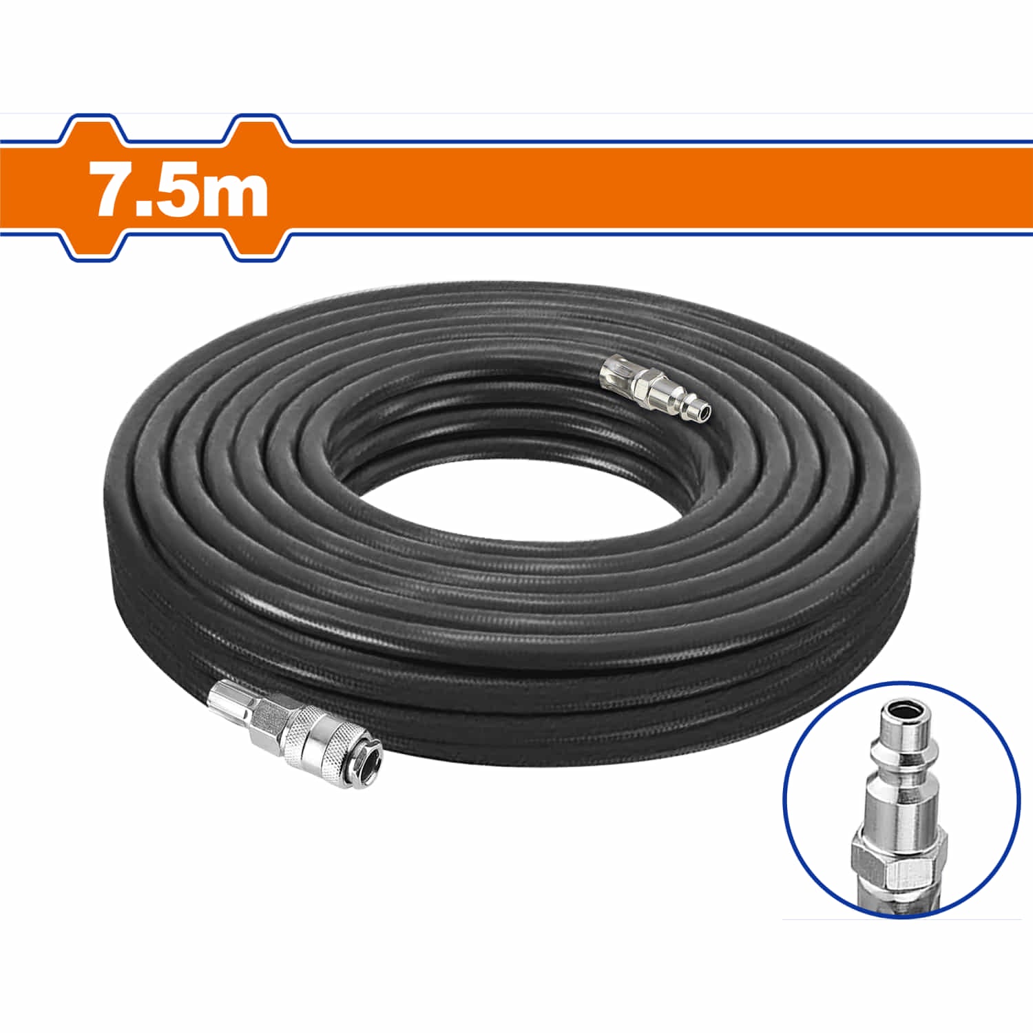 [SKUIMG]UWQG2E07|UWQG2E07.jpg|MANGUERA DE AIRE 7.5MTS DE PVC. ENTRADA 1/4NPT