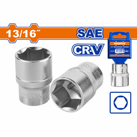 [SKUIMG]UWSC12A9|SOCKETS HEXAGONALES 1/2" CR-V CON TRATAMIENTO TERMICO. DADOS EN PULGADAS SAE