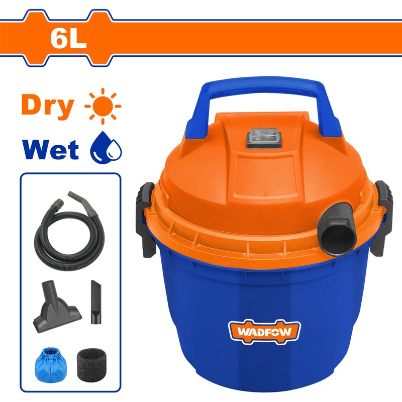 [SKUIMG]UWVR1A06|UWVR1A06.jpg|ASPIRADORA DE LIMPIEZA 2 EN 1. 110V-120V~60HZ. 500W. LIMPIEZA HUMEDA Y SECA. CAPACIDAD: 6L