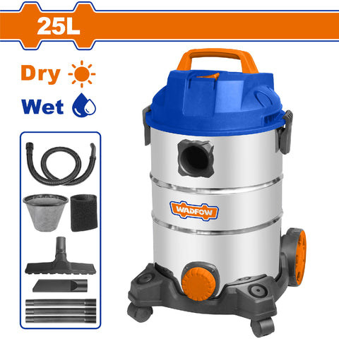 [SKUIMG]UWVR4A25|UWVR4A25.jpg|ASPIRADORA DE LIMPIEZA 25L 2 EN 1. 110V-120V~60HZ. 1100W. LIMPIEZA HUMEDA Y SECA.