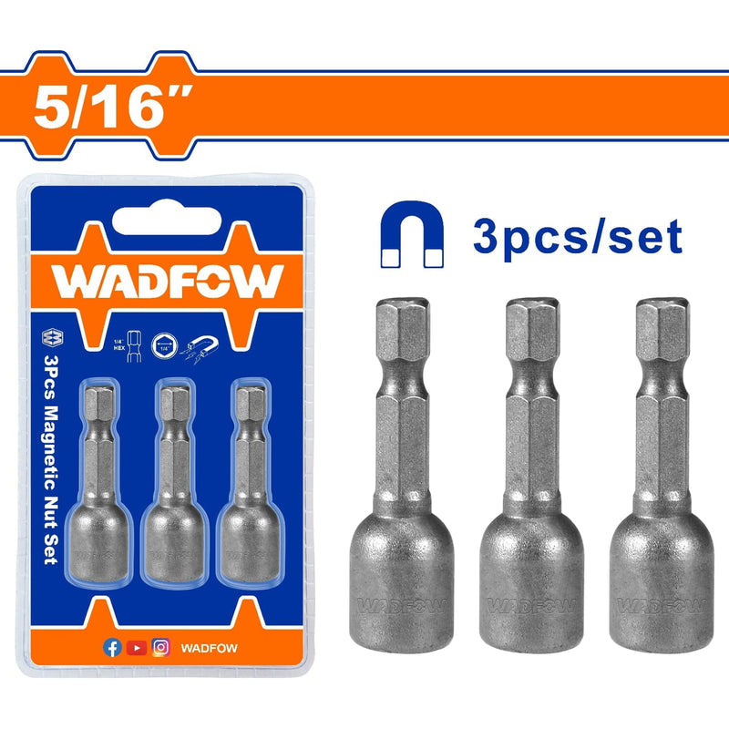 [SKUIMG]UWWR1K08|UWWR1K08.jpg|COPAS HEXAGONALES MAGNÉTICAS. LARGO:48MM. SET DE 3 PIEZAS. MATERIAL: 40CR.