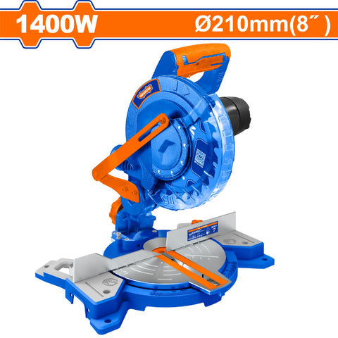 [SKUIMG]UWXD151400|UWXD151400.jpg|SIERRA INGLETEADORA 1400W. VELOC.SIN CARGA: 5000RPM. TAMANO CUCHILLA: 8"X1". INCLUYE ACCESORIOS.