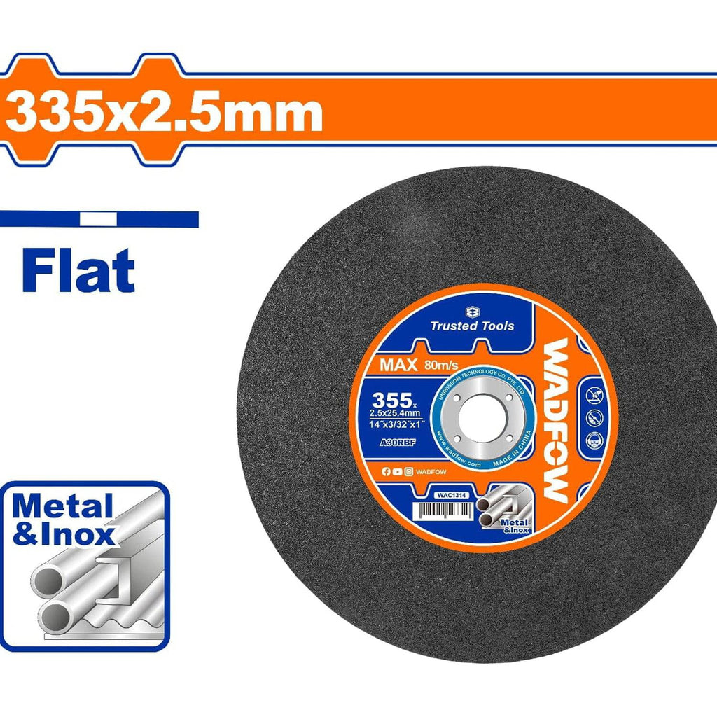 [SKUIMG]WAC1314|WAC1314.jpg|DISCO CORTE DE METAL Y ACERO INOXIDABLE 335X2.5MM. TRONZADORA PLANO.