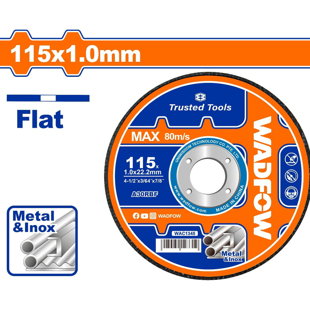 [SKUIMG]WAC1345|DISCOS DE CORTE DE METAL 115MM (4-1/2") X 1.0MM (3/64")