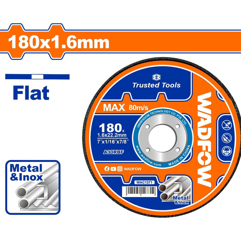 [SKUIMG]WAC1371|DISCOS DE CORTE DE METAL 180MM (7") X 1.6MM (1/16")