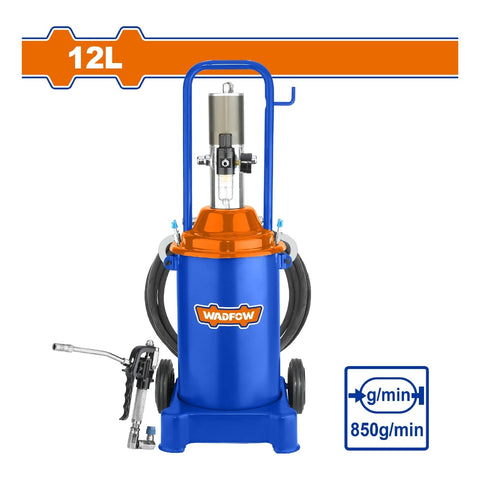 [SKUIMG]WAL1A12|LUBRICADOR ENGRASADOR DE GRASA NEUMATICO DE 12L PRESION 50:1 6-8BAR FLUJO 850G/MIN LUBRICADOR GRASA