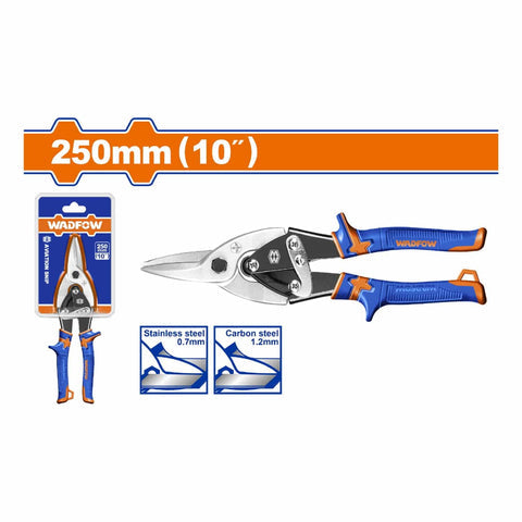 [SKUIMG]WAS2410|TIJERA DE AVIACION 10" CORTE RECTO ESPESOR MAX. DE CORTE. ACERO AL CARBONO 1,2 MM CORTACHAPA
