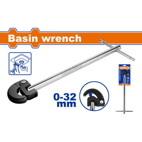 [SKUIMG]WBF1732|LLAVE TELESCOPICA PARA LAVAMANOS 250MM/10". ANCHO APERTURA:0-32MM. MANDIBULA CON RESORTE. PLOMERO PL