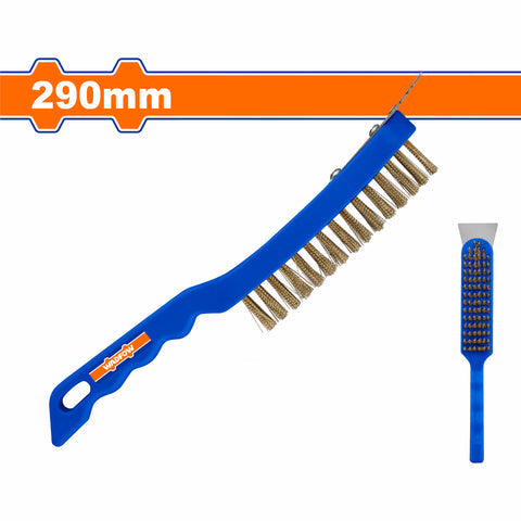[SKUIMG]WBH3611|WBH3611.jpg|CEPILLO DE ALAMBRE DE ACERO CON MANGO DE PLASTICO 290MM. 6 FILAS.