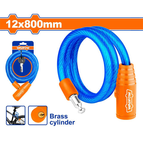 [SKUIMG]WBK1108|WBK1108.jpg|CADENA DE SEGURIDAD PARA BICICLETA DE 12 X 800MM. PVC. INCLUYE 2 LLAVES.