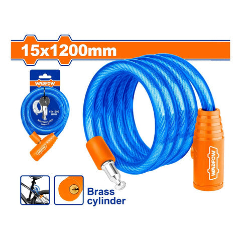 [SKUIMG]WBK1115|CADENA DE SEGURIDAD PARA BICICLETA DE 15X1200MM. RECUBIERTO EN PVC . INCLUYE 2 LLAVES.