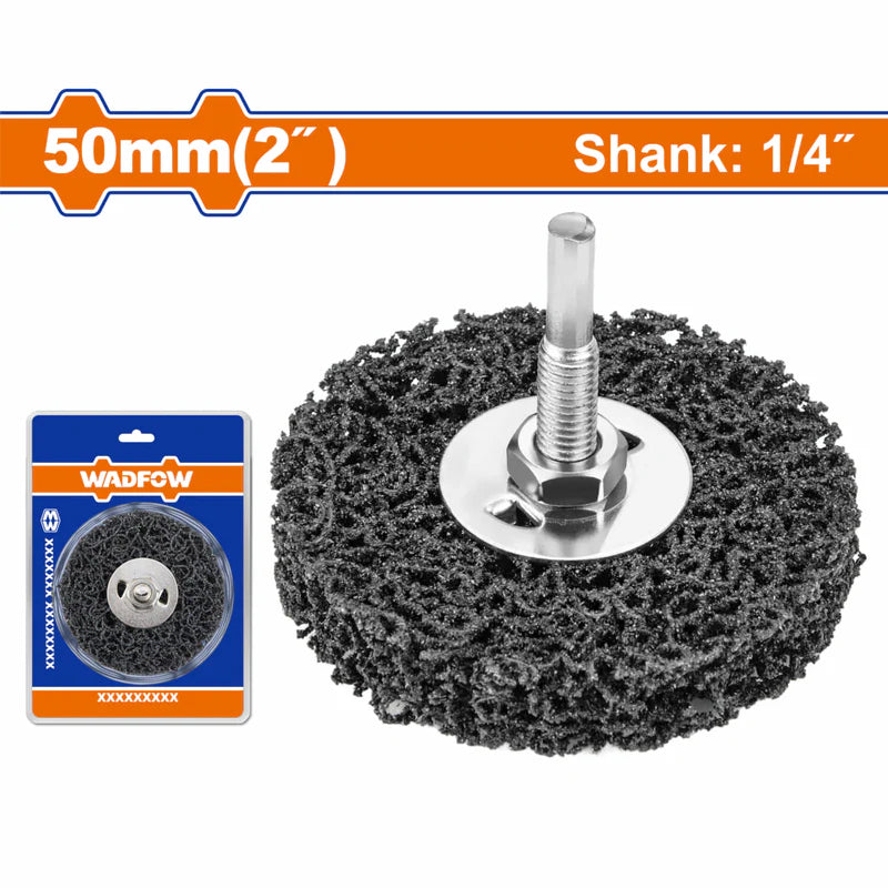 [SKUIMG]WBPD1601|WBPD1601-FRONTEND-2CbAQ3NdEPCPDkTR.png|RUEDAS NYLON NEGRA ABRASIVA CEPILLO CIRCULAR PARA TALADRO VÁSTAGO 1/4" ELIMINA ÓXIDO, PINTURA. RASPA