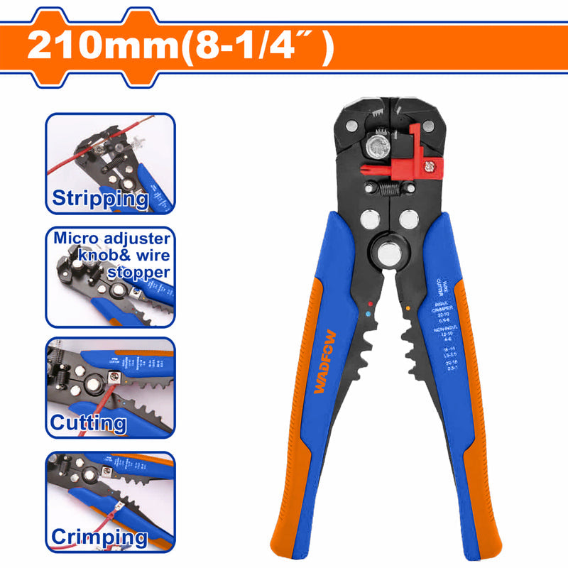 [SKUIMG]WBQ4601|WBQ4601.jpg|CRIMPADORA DE ENCHUFE MODULAR 3 EN 1 ENGARZADO, PELADO, CORTE, LONGITU