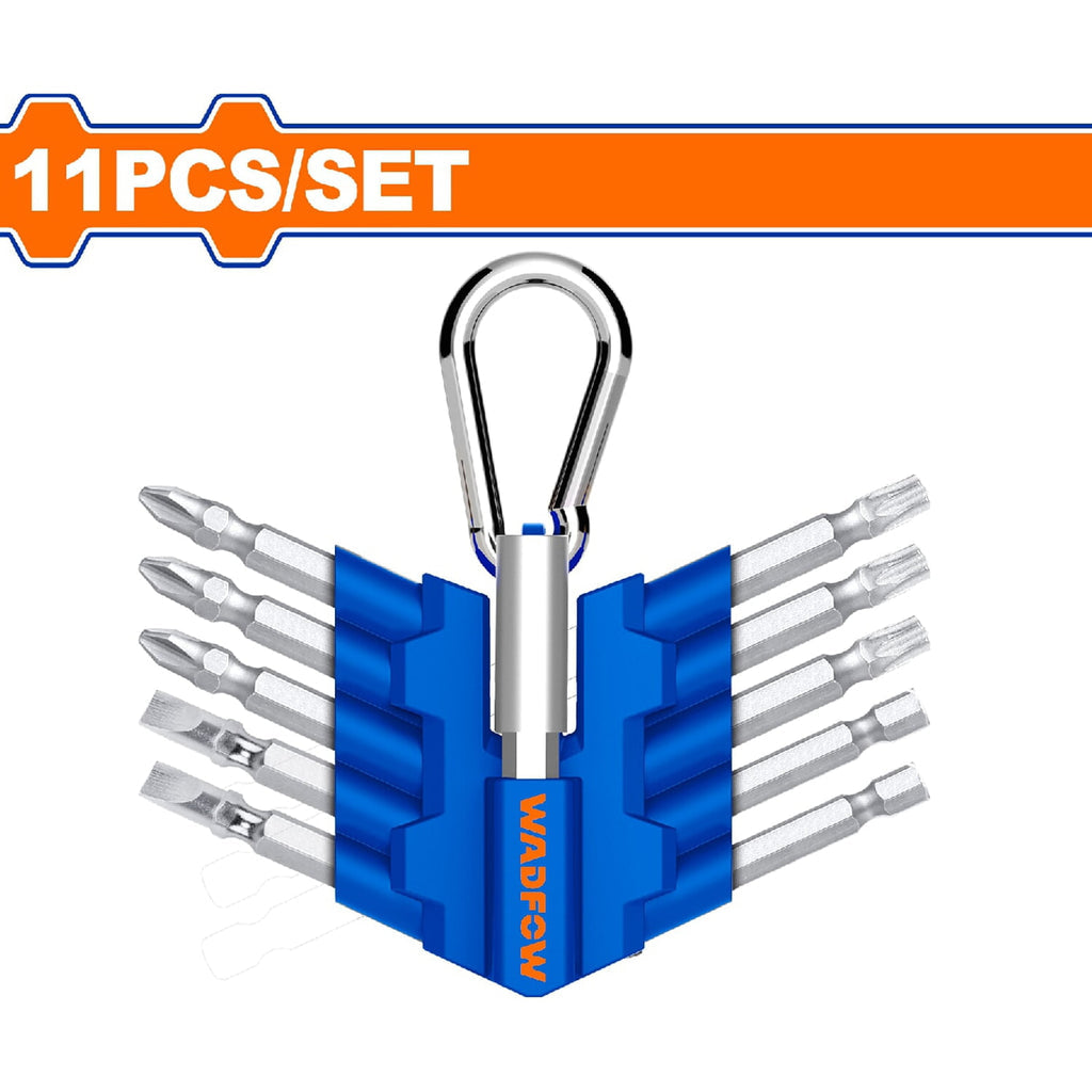 [SKUIMG]WBS1601|WBS1601.jpg|PUNTAS DE DESTORNILLADOR. 50MM. CR-V. TIPO: PH1,T15,SL4,H3. INCLUYE UN SOPORTE. JUEGO DE 11 PIEZAS.