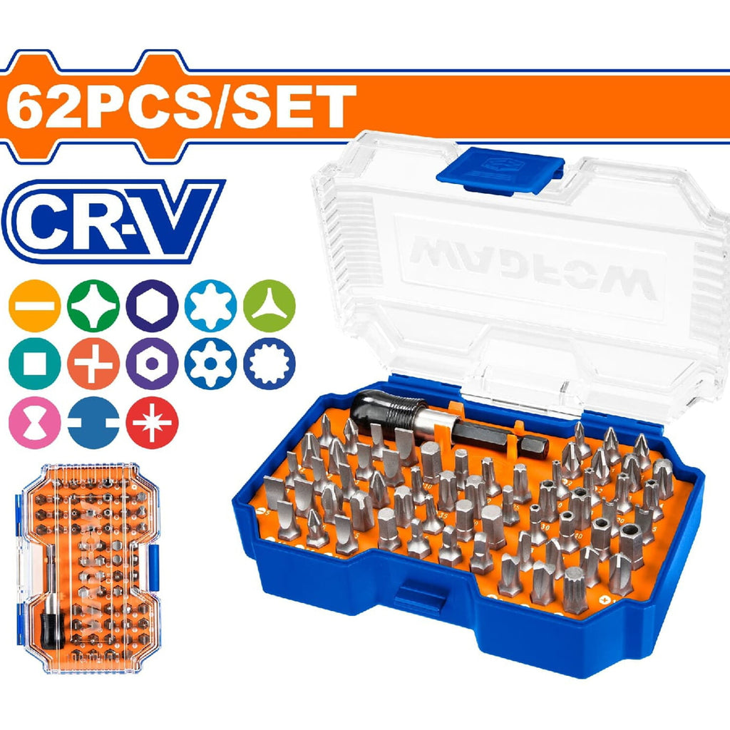 [SKUIMG]WBS3B62|WBS3B62.jpg|PUNTAS PARA DESTORNILLADOR 25MM. CR-V. DIVERSOS MODELOS. INCLUYE 1 SOPORTE DE LIBERACIÓN. JUEGO DE 6